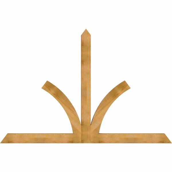 Ekena Millwork Richland Rough Sawn Timber Gable Bracket, Western Red Cedar, 108"W x 72"H x 4"D x 6"F, 16/12 Pitch GBW108X72X0406RIC00RWR - main